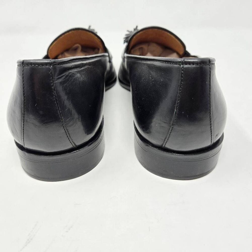POLO RALPH LAUREN BENCH MADE ITALY BLACK LEATHER TASSEL LOAFER MENS SIZE 8.5 D - Picture 4 of 10